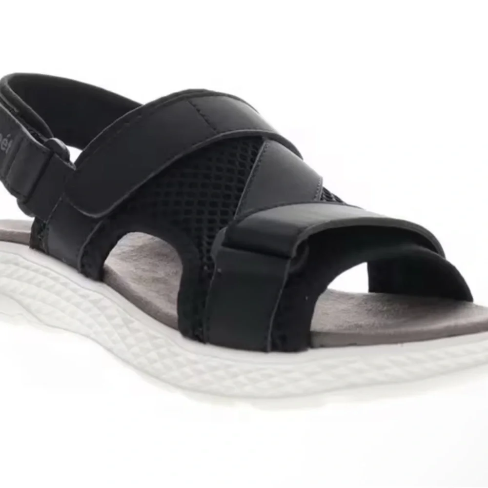 Propet Women's Black Mesh Sandals - Picture 1 of 10